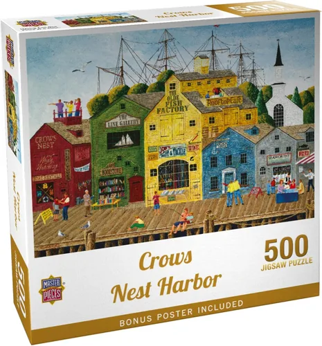 Vista 3 de Masterpieces 300 Piece Jigsaw Puzzle for Adults and Families - Crows Nest Harbor - 19.25"x26.63