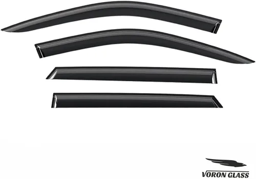 Vista 8 de Voron Glass Protectores de lluvia extra duraderos con cinta adhesiva para Dodge Durango 2011-2026, deflectores de ventana, viseras de ventana