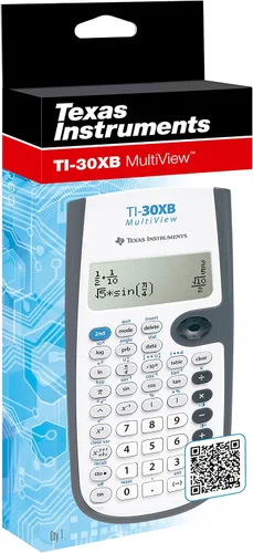 Vista 3 de Texas Instruments TI-30XB Mulitview Calculadora científica, gris, blanco