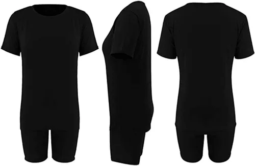 Vista 6 de Conjuntos de dos piezas para mujer, conjuntos cortos de verano, conjuntos de ropa deportiva