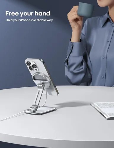 Vista 3 de Lamicall Soporte para cargador seguro Mag y soporte para teléfono celular
