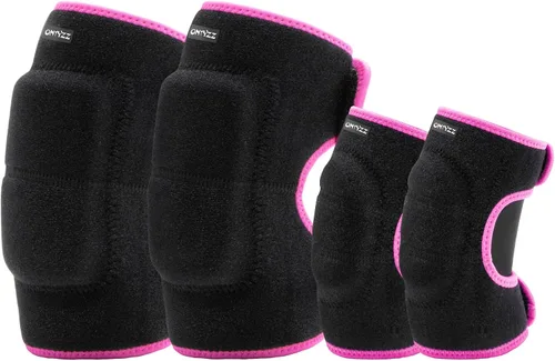 Vista 8 de ONTYZZ Rodilleras suaves para niños y coderas gruesas SBR, rodilleras y coderas ajustables, equipo de protección para ciclismo, voleibol, patinaje