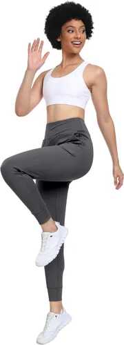 Vista 3 de WHOUARE Pantalones deportivos para mujer, leggings deportivos de entrenamiento con bolsillos, cintura alta, pantalones de yoga para gimnasio, correr