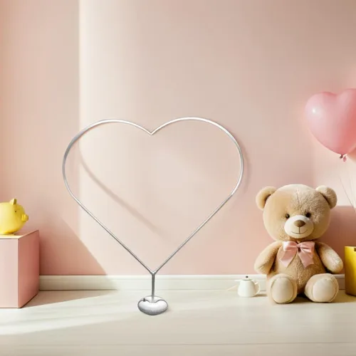 Vista 5 de LABRIMP Kit de soporte para globos, soportes de arco de corazón para decoración de bodas, kit de columna de globos pastel para fiesta