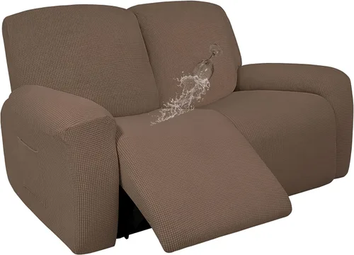 Vista 27 de Easy-Going - Funda 100 % impermeable doble para sofá reclinable, diseño jacquard, en 1 pieza, a prueba de derrames, para niños, mascotas, perros