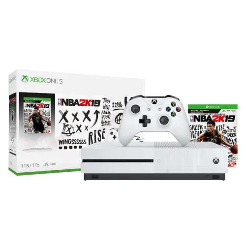 Vista 2 de Xbox One S 1TB Console - NBA 2K19 Bundle (Discontinued) (Renewed)