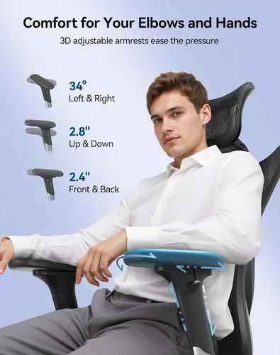 Vista 6 de SIHOO Silla de oficina ergonómica M57, silla de escritorio con respaldo