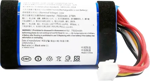 Vista 2 de Reemplazo de batería GSP-1S3P-CH4D de 7500mAh compatible con altavoz Bluetooth portátil JBL Pulse 5