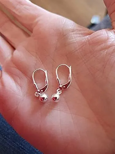 Vista 4 de LeCalla Aretes colgantes de plata de ley para mujer, ligeros, clásicos, con cierre de palanca