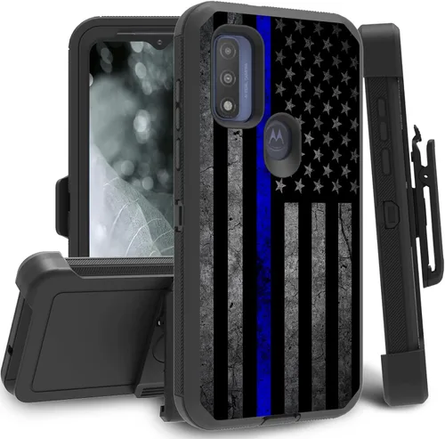 Vista 72 de Funda para Motorola Edge 2021 / Moto Edge 5G UW, protección resistente de 3 capas híbridas a prueba de golpes con funda de clip para cinturón