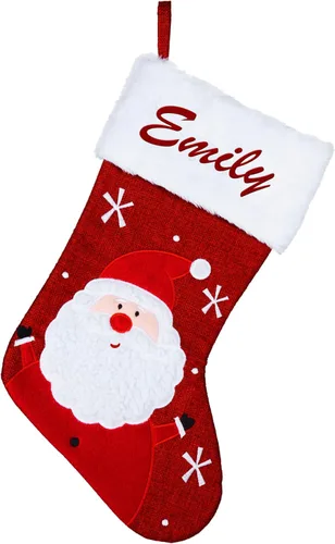 Vista 11 de Medias de Navidad personalizadas con nombre, 7 diseños, 6 fuentes, medias familiares personalizadas para Navidad, vacaciones y familia para Gnomo