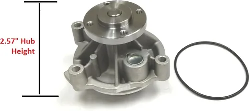 Vista 2 de OAW F5970 Bomba de agua corta de 2.57 pulgadas para Ford Crown Victoria Lincoln Town Car Mercury Grand Marquis 01-04 y Mustang GT V8 4.6L SOHC