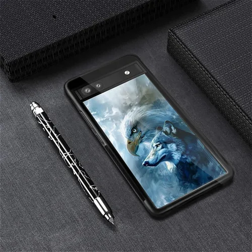 Vista 1195 de Compatible con Google Pixel 4A 5G Mobile Case Creative Acrylic Panel trasero Silicona Protección Grip especialmente diseñado para Google Pixel 4A 5G