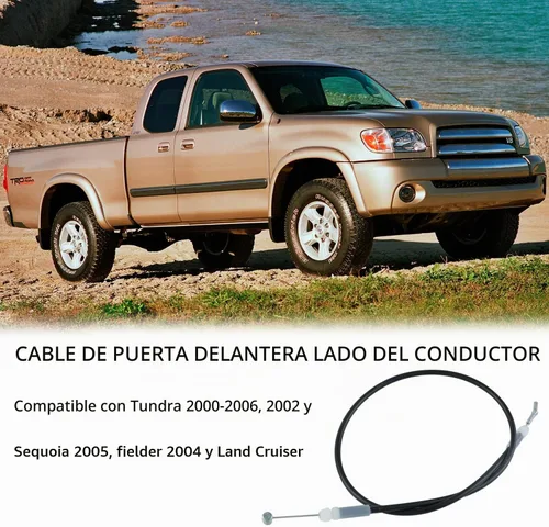 Vista 6 de Conjunto de cable de puerta delantera, compatible con Toyota Sequoia 2002 y 2005, fielder y Land Cruiser 2004 Reemplazar 69710-0C010