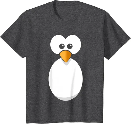 Vista 27 de Camiseta divertida con diseño de cara de pingüino o disfraz fácil, color negro, talla S