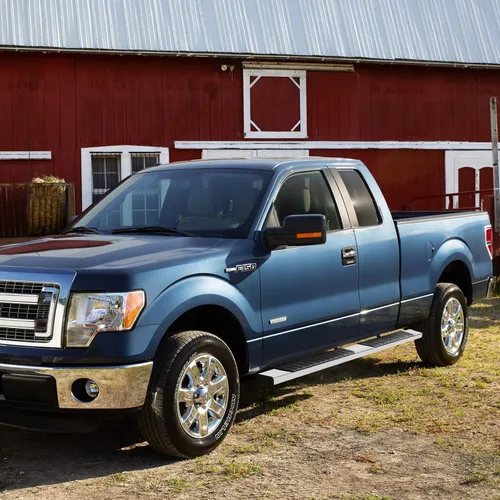 Vista 6 de Estribos compatibles con Ford F150 Super Cab 2015-2024. Barras Nerf de acero inoxidable para Ford Super Cab.