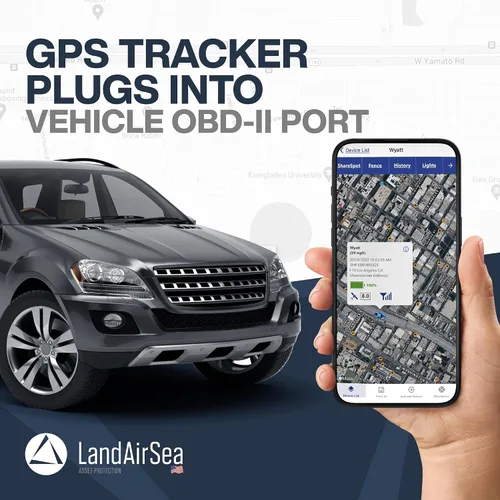 Vista 2 de LandAirSea Sync GPS Tracker - 8.95 por mes. Cobertura global completa. Seguimiento en tiempo real 4G LTE para vehículos, activos, flotas y ancianos.