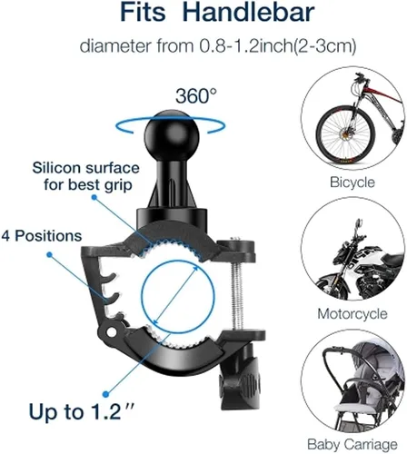 Vista 5 de Soporte de bicicleta para manubrio para teléfonos Pixel 7/Pro/6a/6/Pro - Soporte de silicona para bicicleta Correa antideslizante a prueba de golpes