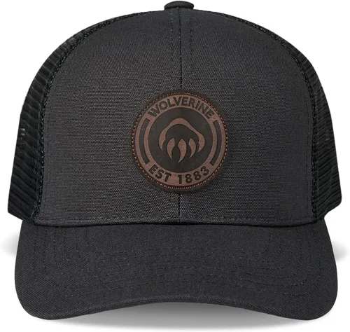 Vista 19 de Wolverine Gorra Trucker Parte trasera de malla Snapback Ajustable Resistente Duradero Workwear 1883 - Oliva negra