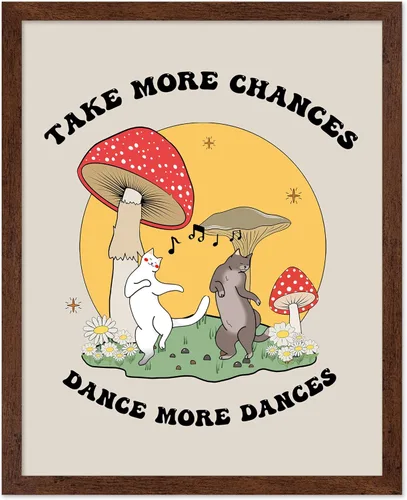 Vista 17 de Poster Master Dance More Dances Poster - Retro Dancing Cats Print - Groovy Cat Art - Preppy & Trendy Design - Positive Quotes Artwork - Dance Decor