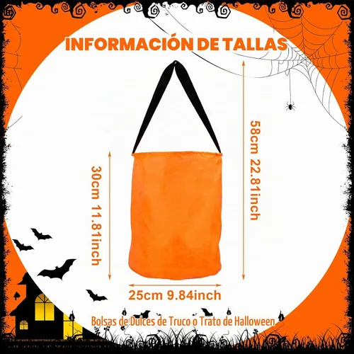 Vista 2 de CCINEE 3 bolsas de dulces de Halloween con luz LED, cubo multiusos iluminado para Halloween para fiesta de Halloween, bolsas de golosinas