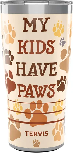 Vista 16 de Tervis My Kids Have Paws - Vaso con envoltura y tapa marrón, 16 onzas, transparente