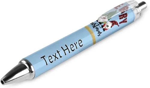 Vista 29 de Bolígrafos personalizados con estampado de leopardo negro y azul con punta de lápiz capacitivo, bolígrafos grabados personalizados con nombre