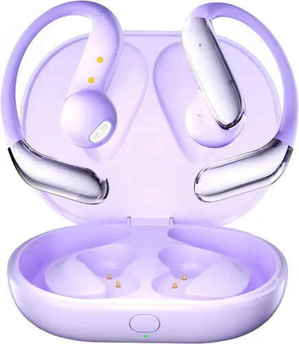 Vista 11 de Auriculares de traductor AI 4 en 1, audio de alta fidelidad, diseño de oreja abierta, 164 idiomas Latest AI Bluetooth Translation Earbuds,No Negro