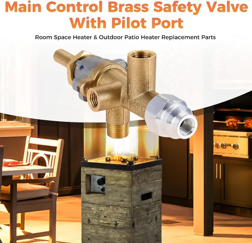 Vista 4 de Reparación de calentador de patio de gas propano, piezas de repuesto para sensor de termopar y controles de interruptor de volcado, kit