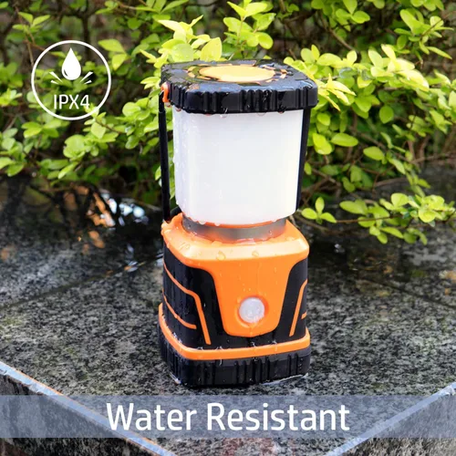 Vista 7 de Lámpara LED de campamento súper brillante de 1500 lúmenes, 4 modos de luz, reflector regulable, lámpara de emergencia alimentada por batería