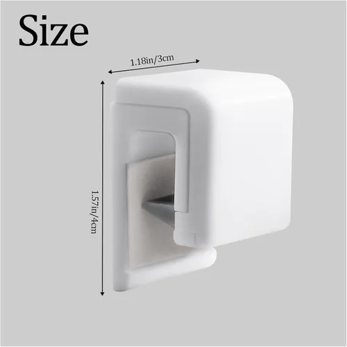 Vista 2 de 4 soportes para pasta de dientes, clip de limpiador facial, gancho de pared adhesivo para colgar limpiador, toalla, llavero, soporte de gancho