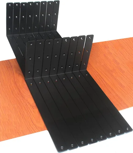 Vista 49 de Paquete de 2 soportes de estante en L de 6 pulgadas de largo x 4 pulgadas de alto x 1.5 pulgadas de ancho, 5 mm de grosor, soportes de estante
