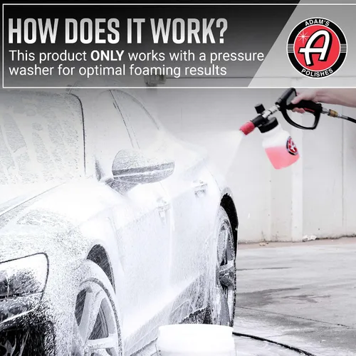 Vista 3 de Adam's Polishes Cañón de Espuma Premium - Pulverizador de Jabón para Lavado de Autos Bote Pulverizador para Lavadora a Presión con Desconexión