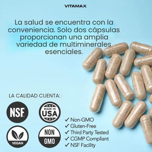 Vista 7 de Vitamax Suplemento puro de shilajit del Himalaya, musgo marino, ashwagandha, vejiga, gingko biloba, cápsulas orgánicas y oligoelementos minerales