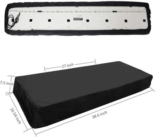 Vista 5 de Ruibo Cubierta de teclado de 61 teclas/cubierta de polvo para teclado de piano electrónico impermeable con cordón hecho de Oxford 420D