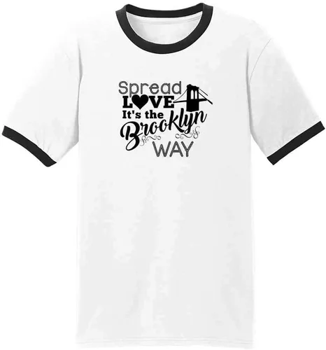 Vista 12 de Pop Threads Spread Love Its The Brooklyn Way Graphic Tee Camiseta para hombre