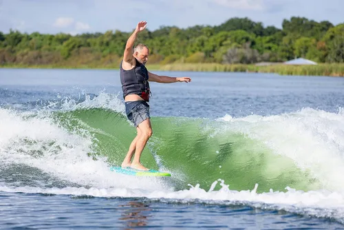 Vista 6 de O'Brien Wake Hog Surf Style - Tabla de wakesurf de espuma