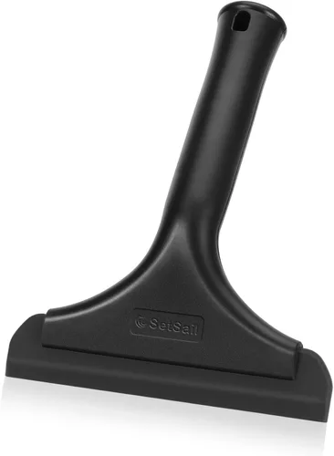 Vista 13 de SetSail Escobilla de ducha para puertas de cristal, mini escobilla de mano Todo negro