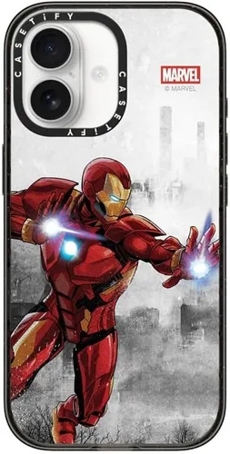 Vista 33 de CASETiFY Funda para iPhone Air, compatible con MagSafe Marvel VS CoLab Protección contra caídas de grado militar 4x de 8.2 pies Funda Capitán