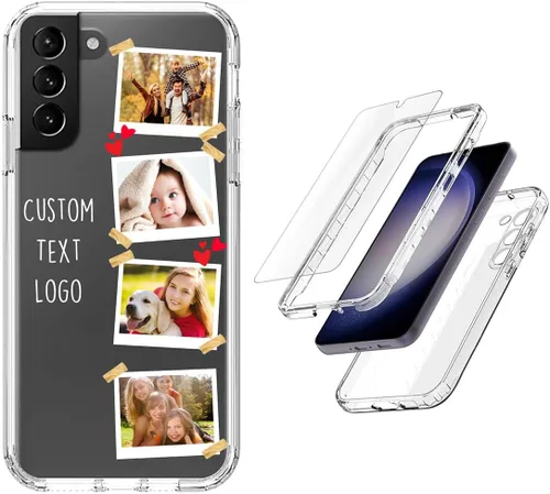 Vista 9 de Funda resistente personalizada para Samsung Galaxy S20 FE [protector de pantalla de vidrio templado] [carcasa de silicona suave] [parachoques de PC]
