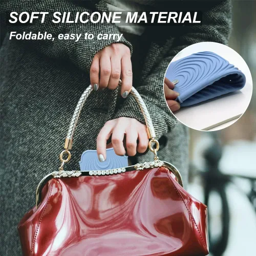 Vista 4 de Funda de silicona aislante para alisador de cabello, funda antideslizante de viaje para rizar y planchar, soporte portátil para rizador y rizador