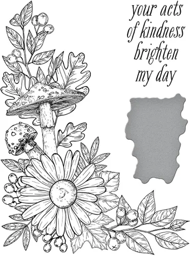 Vista 4 de Spellbinders BP-084 - Juego de placas y troqueles de esquina floral de otoño de la colección BetterPress Autumn