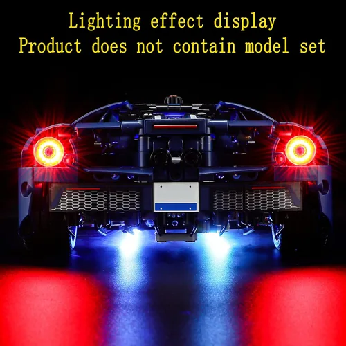 Vista 8 de GEAMENT Kit de luces LED compatible con Lego 2022 Ford GT – para Technic 42154 (juego de modelos no incluidos)
