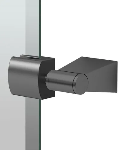 Vista 2 de Gatco 4719MXSM Bleu Espejo rectangular sin marco, 24 H, negro mate/montado en la pared, espejo rectangular biselado inclinable para baño