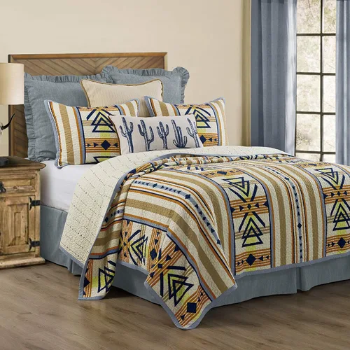Vista 9 de Paseo Road Desert Sage - Juego de edredón tamaño individual, juego de ropa de cama rústico occidental de 2 piezas con funda de almohada, edredón