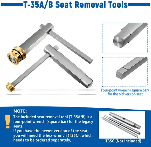 Vista 6 de Enhon Kit de reconstrucción de válvula de repuesto para REB-VALVE, compatible con válvula Temptrol Symmons, conjunto de husillo TA-10, asientos