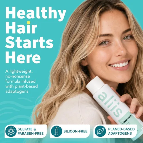 Vista 4 de ALIIS Acondicionador diario – Acondicionador hidratante ligero para desenredar, suavidad y cabello manejable – Sin sulfatos, seguro
