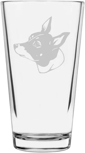 Vista 297 de Podenco Canario - Vaso de pinta de 16 onzas con temática de perro personalizado