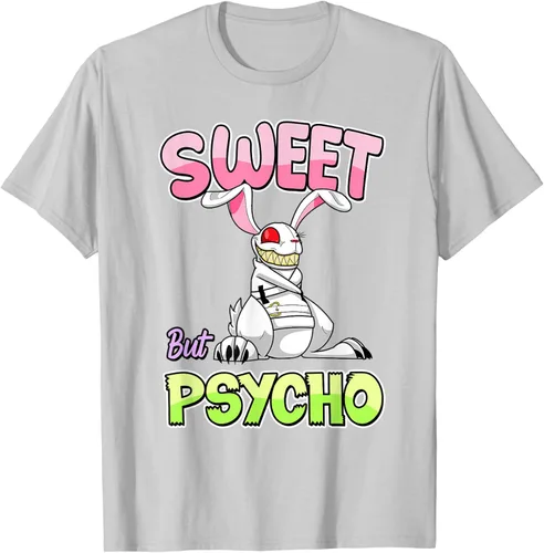 Vista 45 de Sweet But Psycho Shirt Bunny Creepy Gothic Rabbit Funny T-Shirt