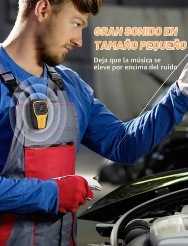 Vista 2 de Altavoz Bluetooth portátil, mini altavoz con clip, altavoz portátil inalámbrico con micrófono integrado, llamadas manos libres, regalos de artilugio